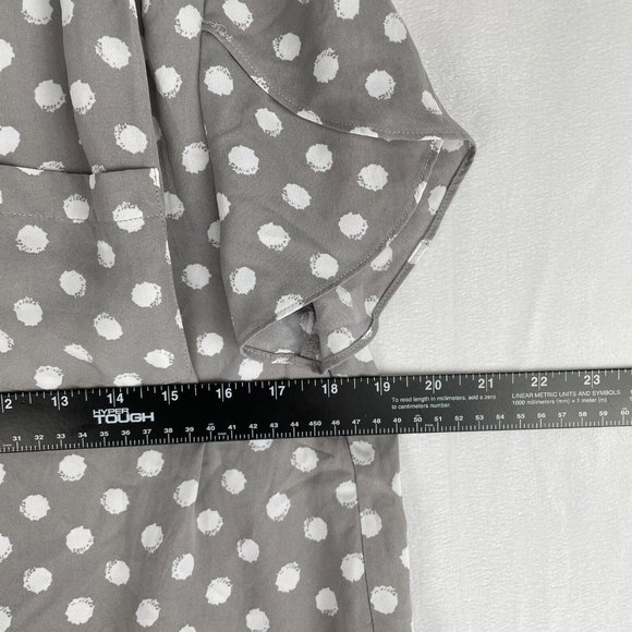 41 Hawthorn Gray Polka Dot Blouse - Picture 3 of 12
